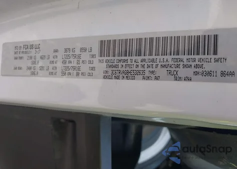 2017 Ram Promaster 1500 Low Roof 136 Wb from USA, damaged, VIN 3C6TRVAG8HE532635